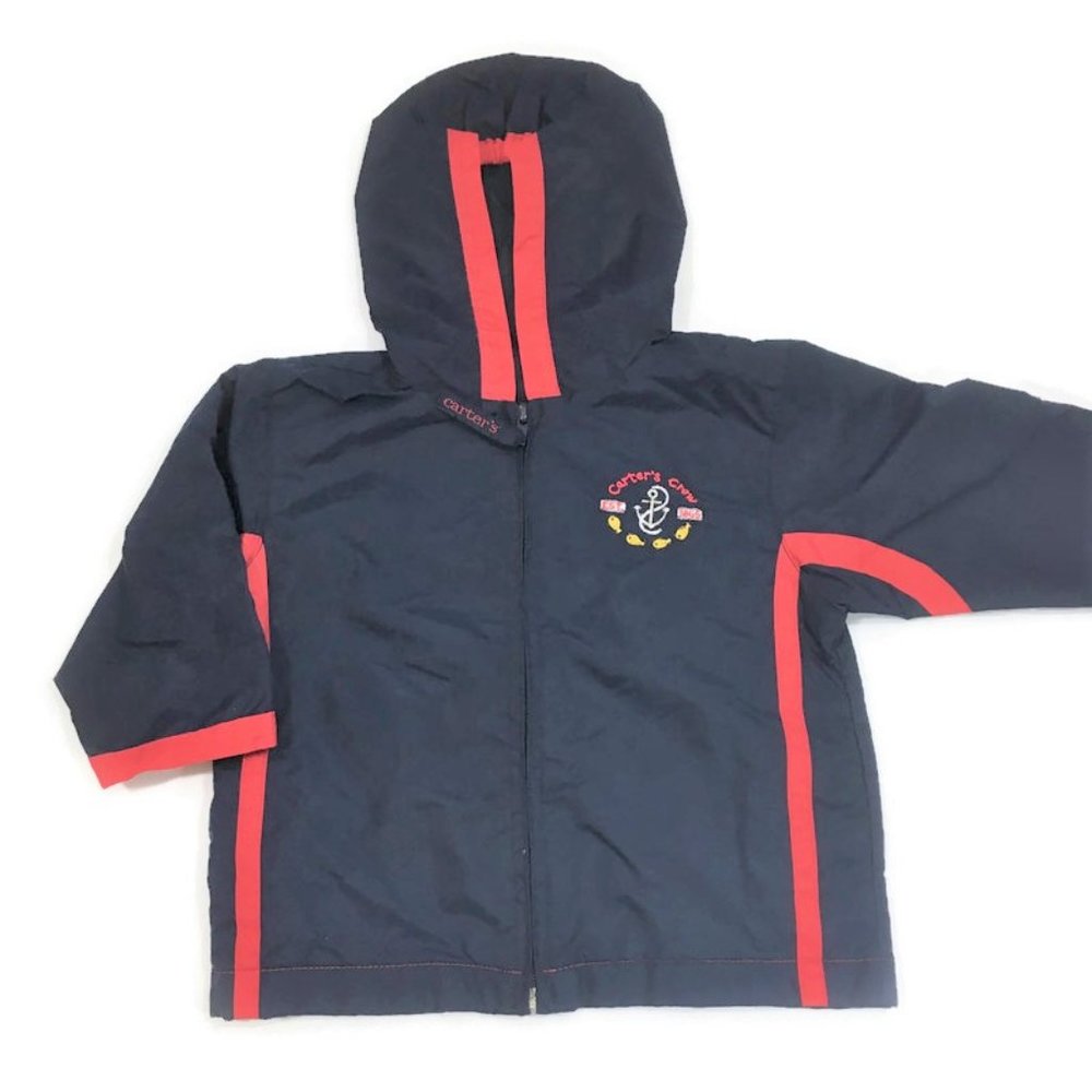 CARTERS Jacket 18M Hooded Blue Lined Windbreaker